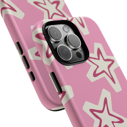 Starry Pink Phone Case | Tough Cases for Trendy Protection, Cute Gift, Fun Design, Holiday Match, Everyday Use