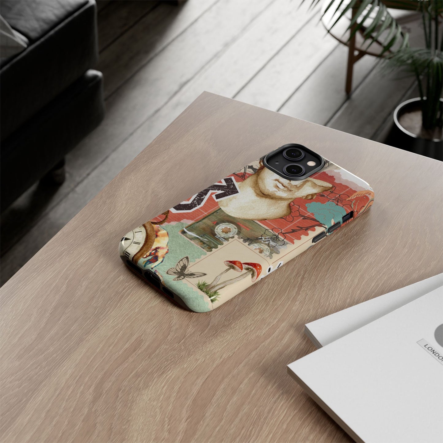 Artistic iPhone Case, Tough Cases with Vintage Design, Unique Phone Cover, Gift for Art Lovers, Protective Case for All Occasions, Vintage Collage Art