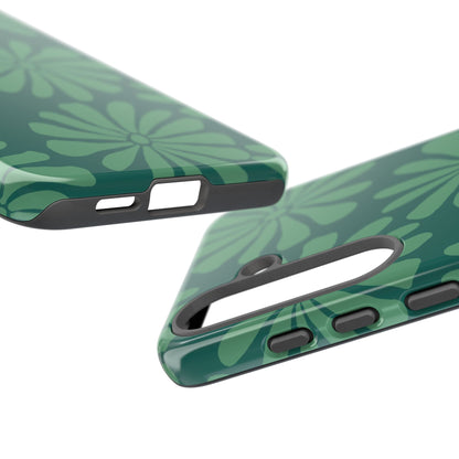 Stylish iPhone Case, Floral Phone Cover, Tough Phone Cases, Green Daisy Design, Unique Gift for Her, Spring Accessories