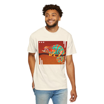 Vibrant Chameleon T-Shirt | Eco-friendly Fashion Tee, Unisex Graphic Tee, Animal Lover Shirt, Gift for Nature Enthusiasts