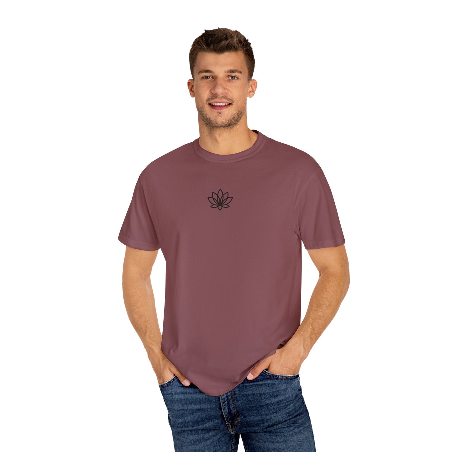 Lotus Bloom Unisex T-shirt, Soft Cotton Tee, Spiritual Gift, Meditation Wear, Casual Daily Outfit, Nature Lover Apparel