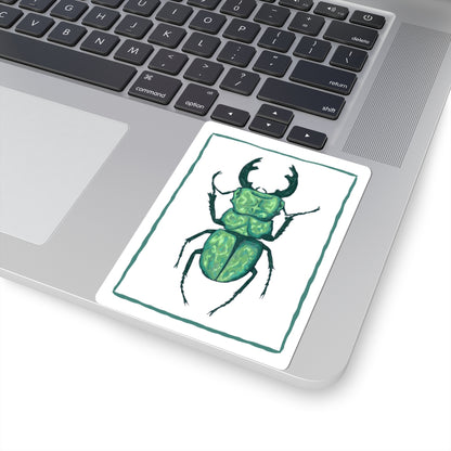Eclectic Beetle Kiss-Cut Stickers, Nature Lover Decor, Creepy-Crawly Gifts, Fun Laptop Accessories, Artistic Bug Art, Unique Decor