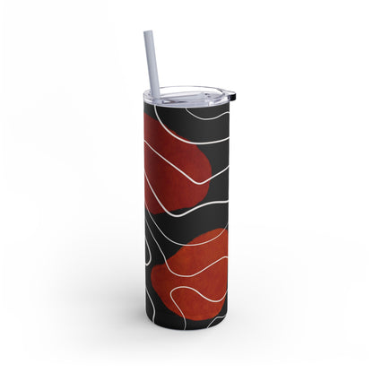Stylish Matte Tumbler with Abstract Design, Perfect for Gifts, Travel, Coffee Lovers, Home Decor, and Reusable Drinkware