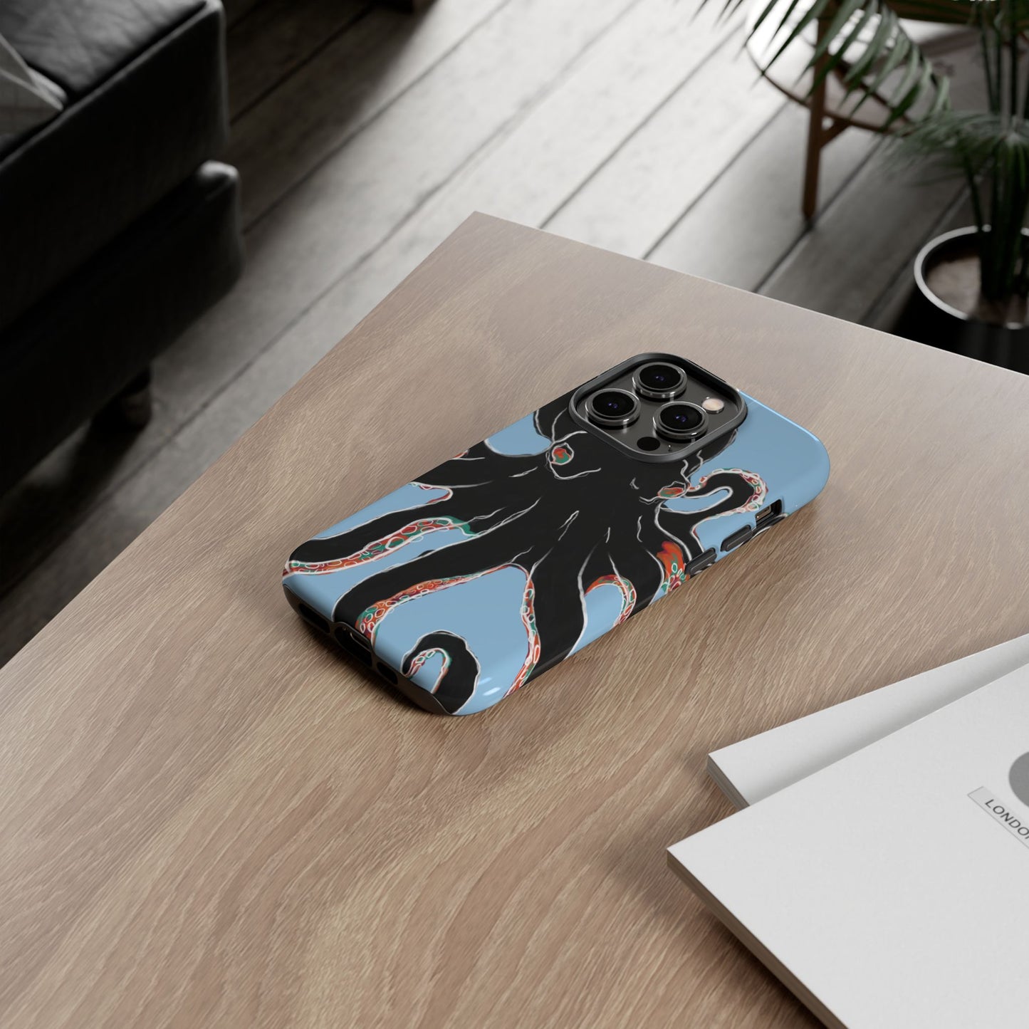 Octopus Tough Phone Case, Sea Creature Design, Ocean Lover Gift, Unique Phone Cover, Underwater Artwork