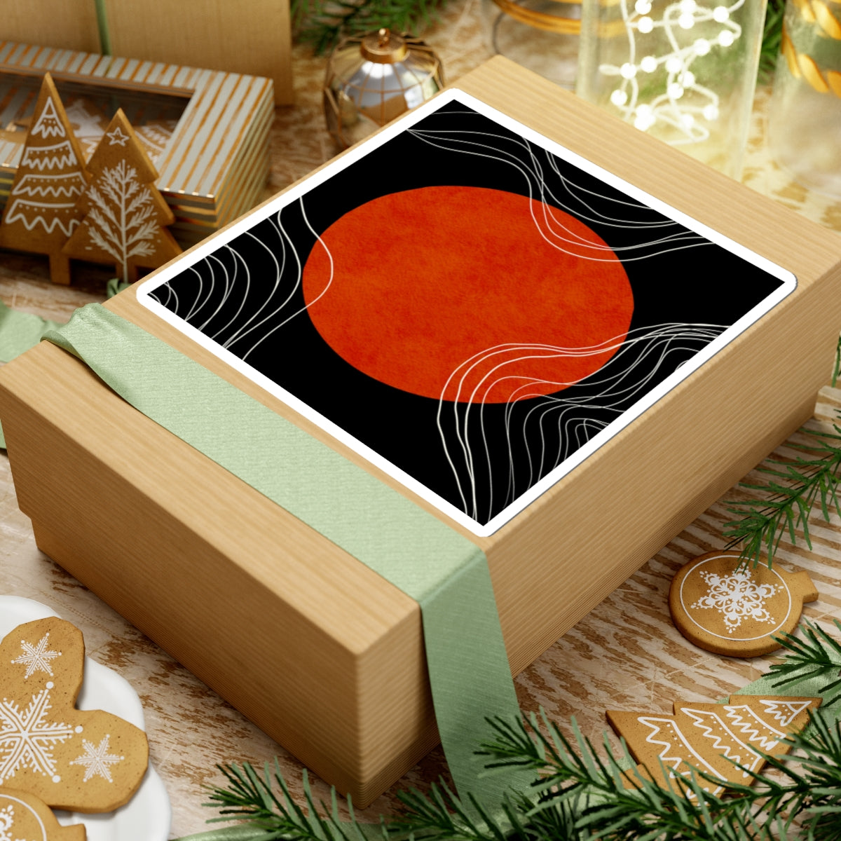 Bold Abstract Sun Kiss-Cut Stickers | Laptop, Water Bottle, Journal Decor | Modern Art Vibe, great for gifting & personalizing
