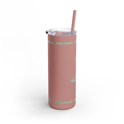 Zen Frog Skinny Tumbler, 20oz - Unique Drinkware for Nature Lovers, Eco-friendly Gift, Travel Cup, Summer Hydration, Stylish Reusable Cup