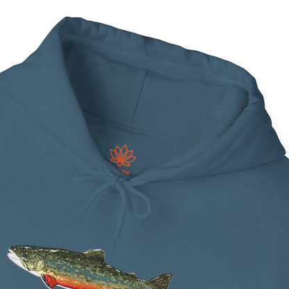 Trout Design Heavy Blend Hoodie, Fishing Gift, Outdoor Apparel, Comfortable Sweatshirt, Unisex Hoodie, Casual Fishing Wear