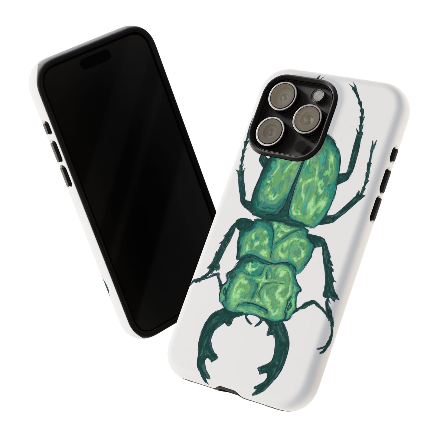 Green Beetle Phone Case - Tough Cases, Insect Lover Gift, Nature Lover Accessory, Unique Phone Cover, Eco-Friendly Design