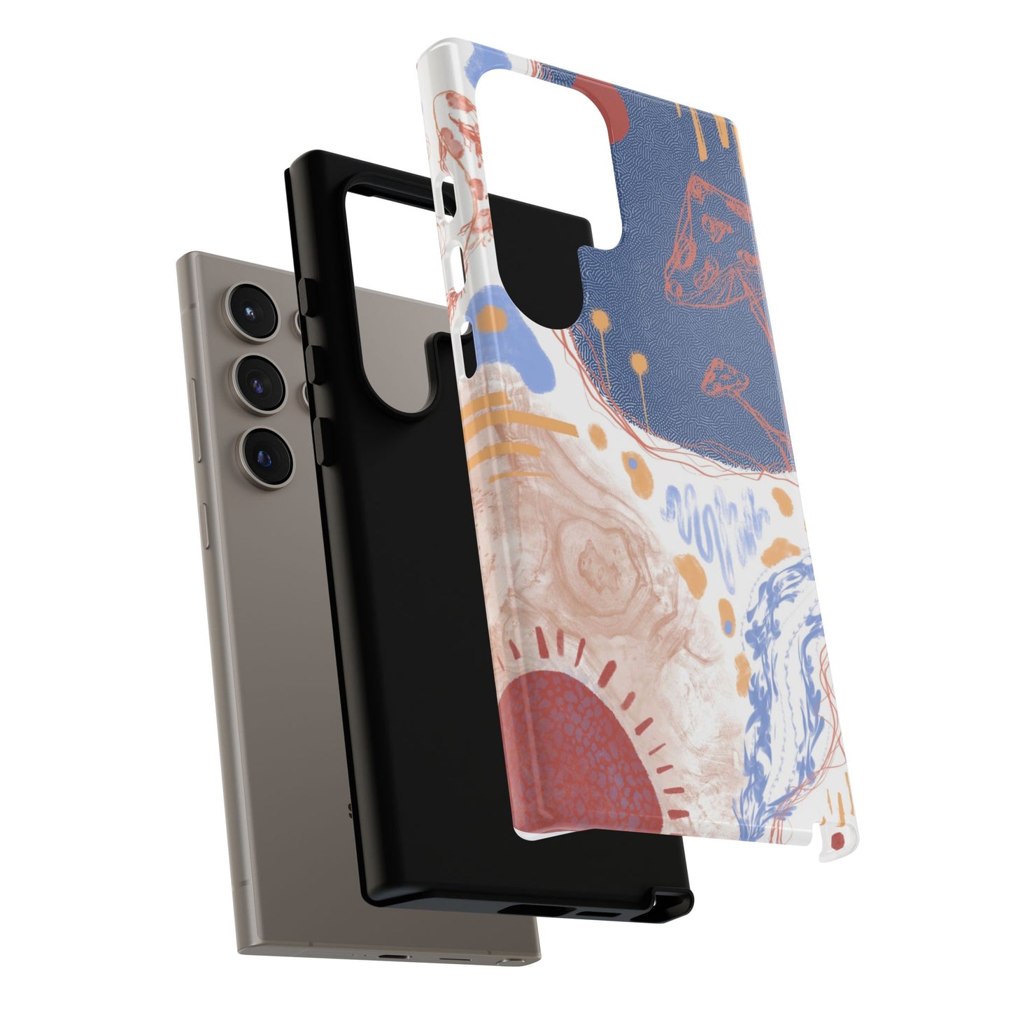 Artistic Phone Case with Abstract Design, Tough Phone Case, Unique Gift, Trendy Accessories, Modern Art Case, Stylish Tech Gear