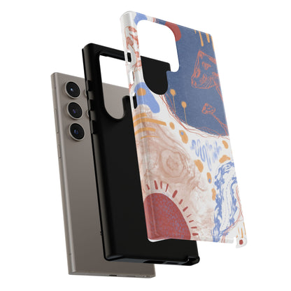 Artistic Phone Case with Abstract Design, Tough Phone Case, Unique Gift, Trendy Accessories, Modern Art Case, Stylish Tech Gear