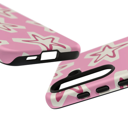 Starry Pink Phone Case | Tough Cases for Trendy Protection, Cute Gift, Fun Design, Holiday Match, Everyday Use