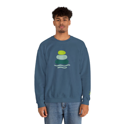 Serene Stones Unisex Crewneck Sweatshirt, Cozy Sweatshirt, Relaxation Apparel, Casual Wear, Mindfulness Gift