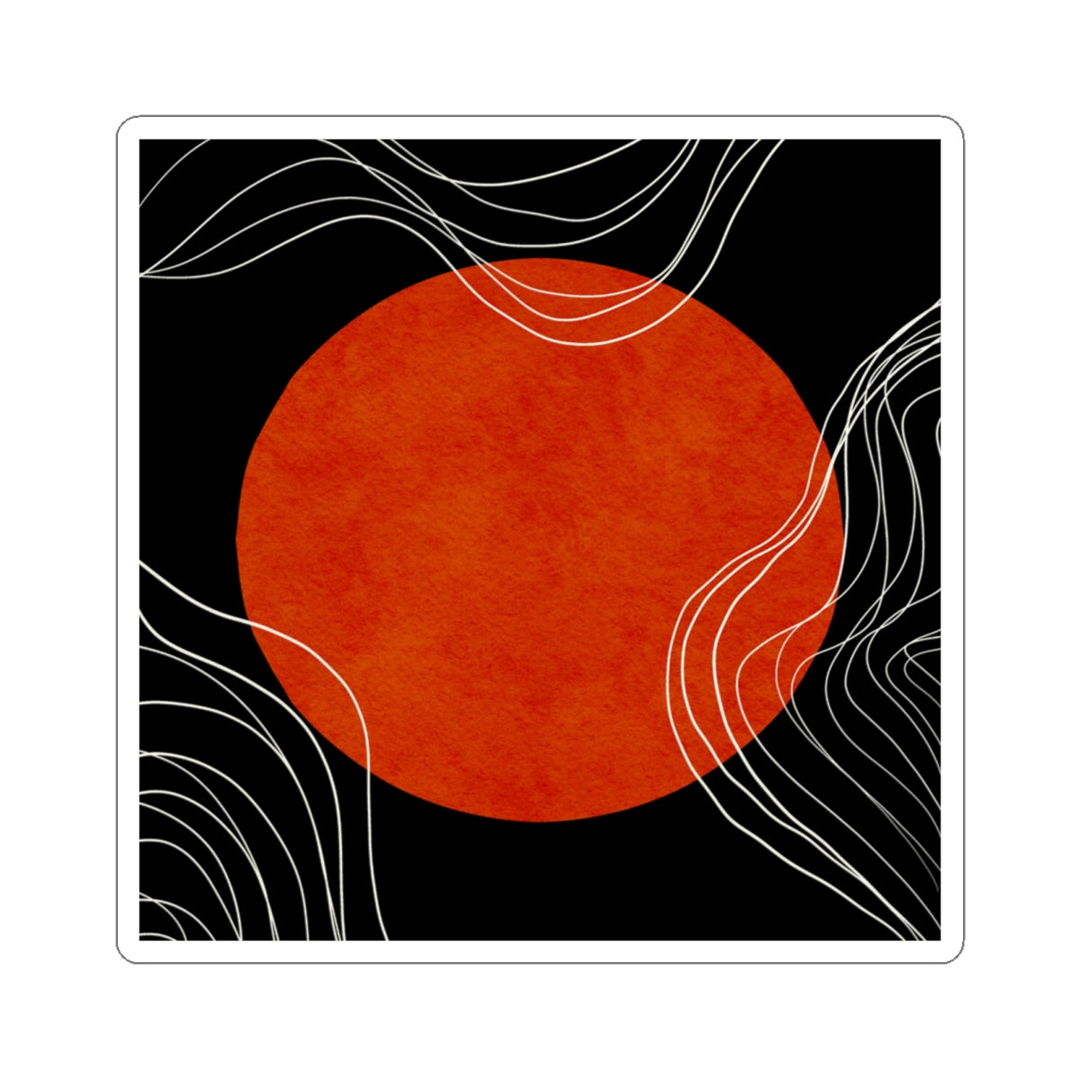 Bold Abstract Sun Kiss-Cut Stickers | Laptop, Water Bottle, Journal Decor | Modern Art Vibe, great for gifting & personalizing