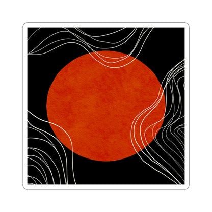 Bold Abstract Sun Kiss-Cut Stickers | Laptop, Water Bottle, Journal Decor | Modern Art Vibe, great for gifting & personalizing
