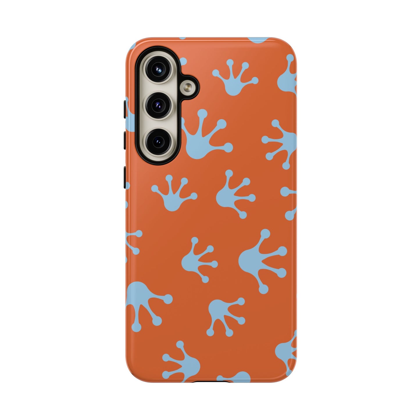 Frog Print Phone Case - Tough Cases, Orange Frog Design, Unique Gift, Fun Accessories, Vibrant Phone Cases, Cool Cases
