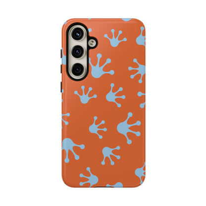 Frog Print Phone Case - Tough Cases, Orange Frog Design, Unique Gift, Fun Accessories, Vibrant Phone Cases, Cool Cases