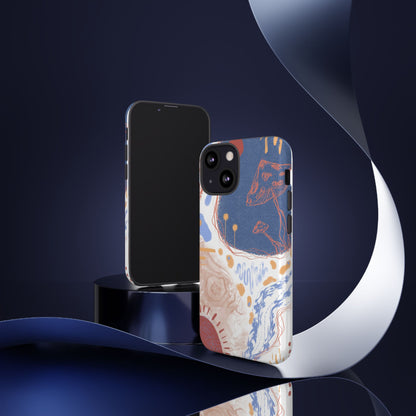 Artistic Phone Case with Abstract Design, Tough Phone Case, Unique Gift, Trendy Accessories, Modern Art Case, Stylish Tech Gear