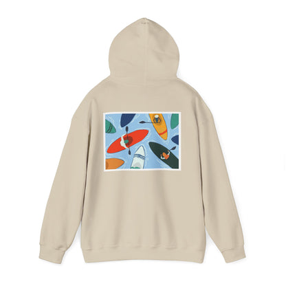 Serene Adventure Hoodie with Lotus Design, Eco-Friendly Sweatshirt for Outdoors, Yoga, Surfing, Beach Days, Mindfulness, Gift for Her, Gift for Him, Kayak Sweatshirt, Outdoor Designs