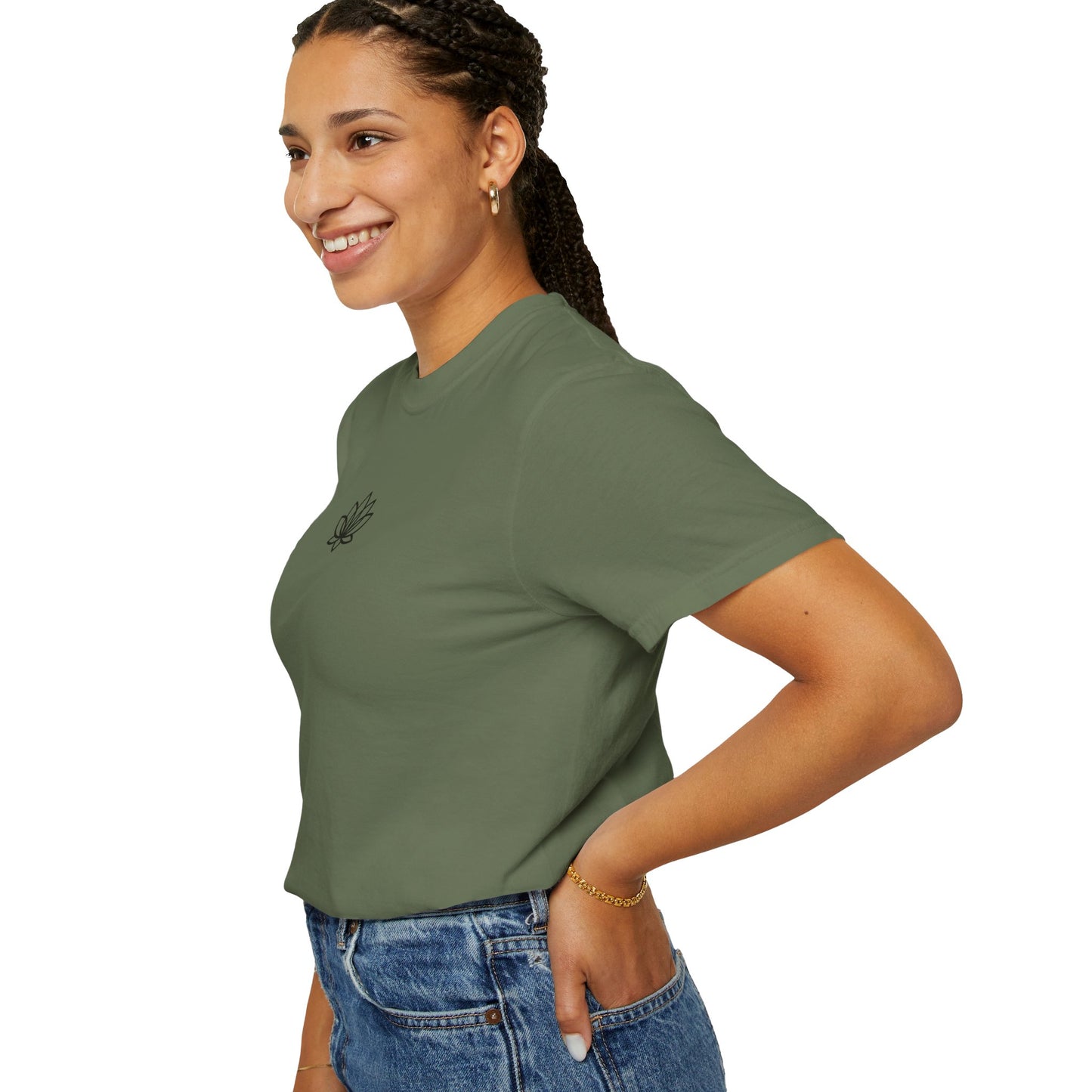 Lotus Bloom Unisex T-shirt, Soft Cotton Tee, Spiritual Gift, Meditation Wear, Casual Daily Outfit, Nature Lover Apparel