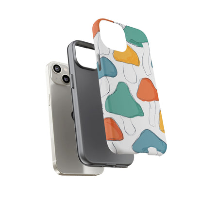Mushroom Phone Case with Colorful Design, Tough Cases, Floral Tech Accessories, Gift for Nature Lovers, Trending Phone Cover
