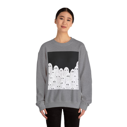 Painted Ghosts Crewneck | Cozy Sweatshirt, Perfect for Halloween, Fall, and Spooky Season