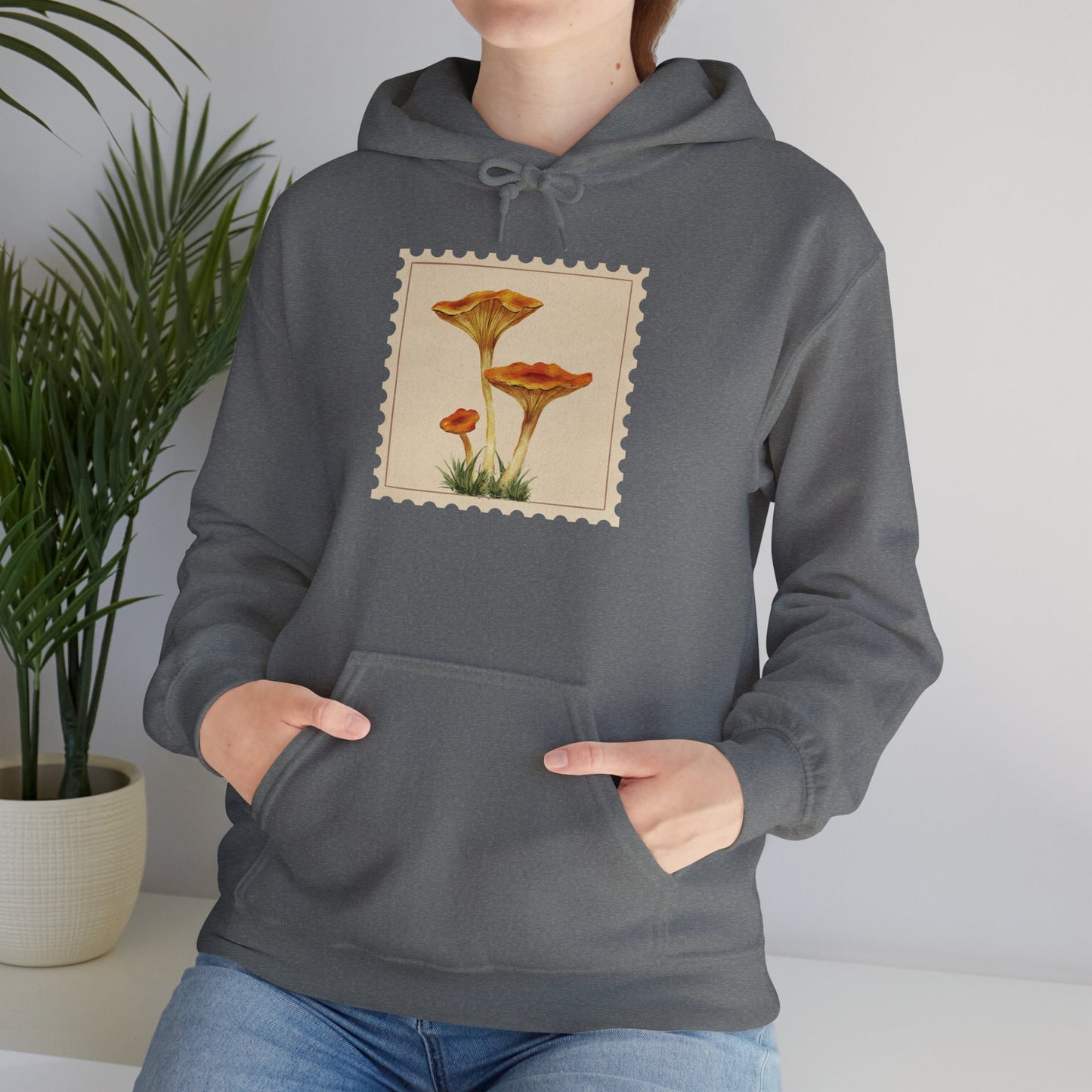 Botanical Print Hoodie, Cozy Sweatshirt, Nature Lover Gift, Comfortable Casual Wear, Fall Fashion, Unisex Hoodie, Comfy Mushroom Hoodie, Nature Vibes, Perfect for Fall