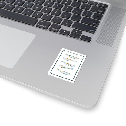 Artistic Fish Kiss-Cut Stickers, Ocean Decor, Laptop Stickers, Unique Gift, Aquatic Aesthetic, Watercolor Design, Cute Stickers, Fish Sticker, Quirky Fun Stickers