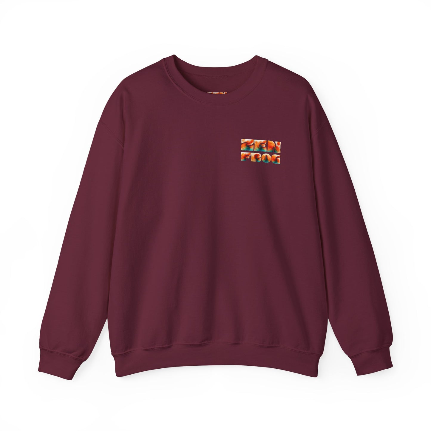 Funky Fish Crewneck Sweatshirt - Zen Frog Cozy & Calm Vibes for All, Perfect Gift for Nature Lovers, Relaxation, and Casual Wear