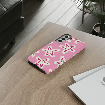 Starry Pink Phone Case | Tough Cases for Trendy Protection, Cute Gift, Fun Design, Holiday Match, Everyday Use