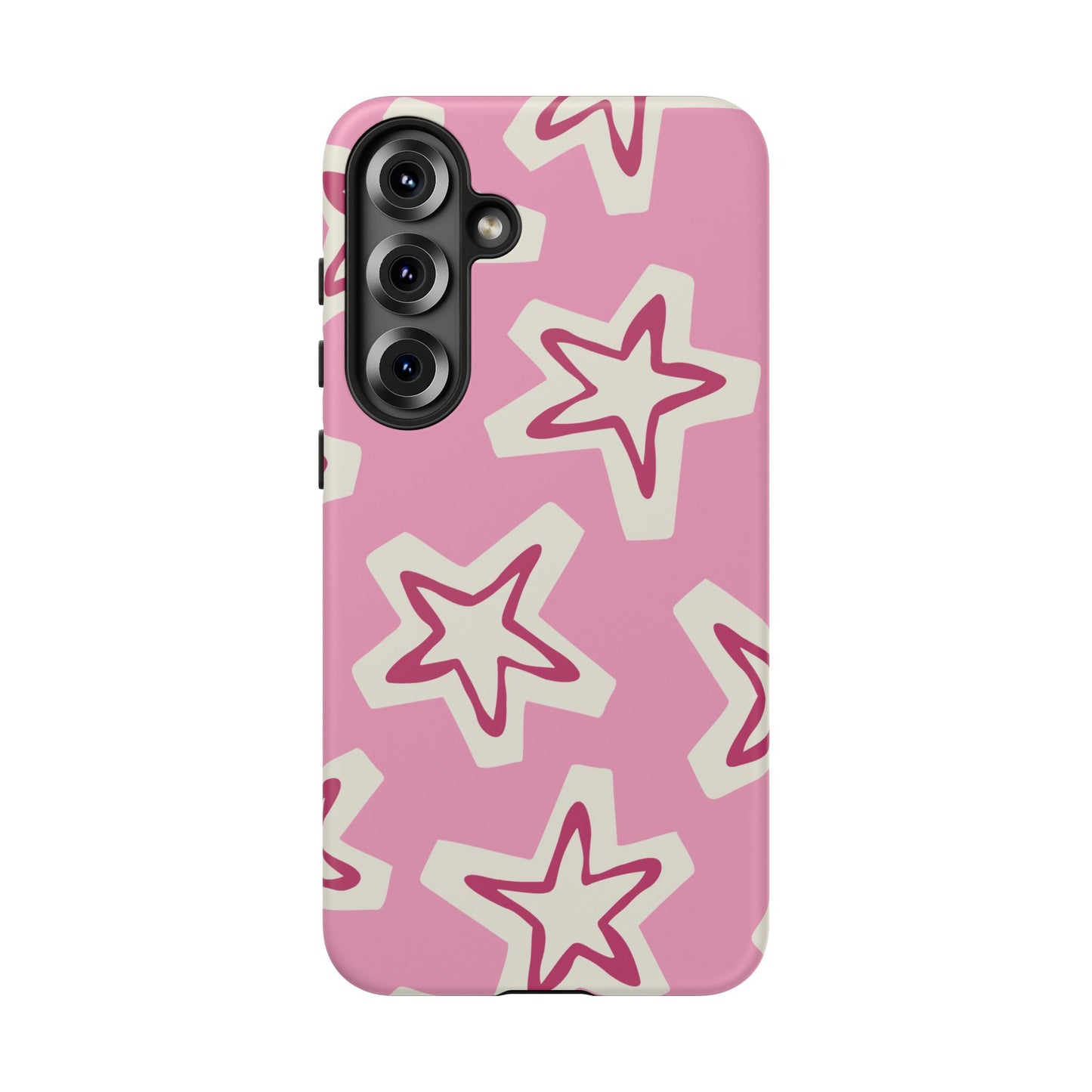 Starry Pink Phone Case | Tough Cases for Trendy Protection, Cute Gift, Fun Design, Holiday Match, Everyday Use