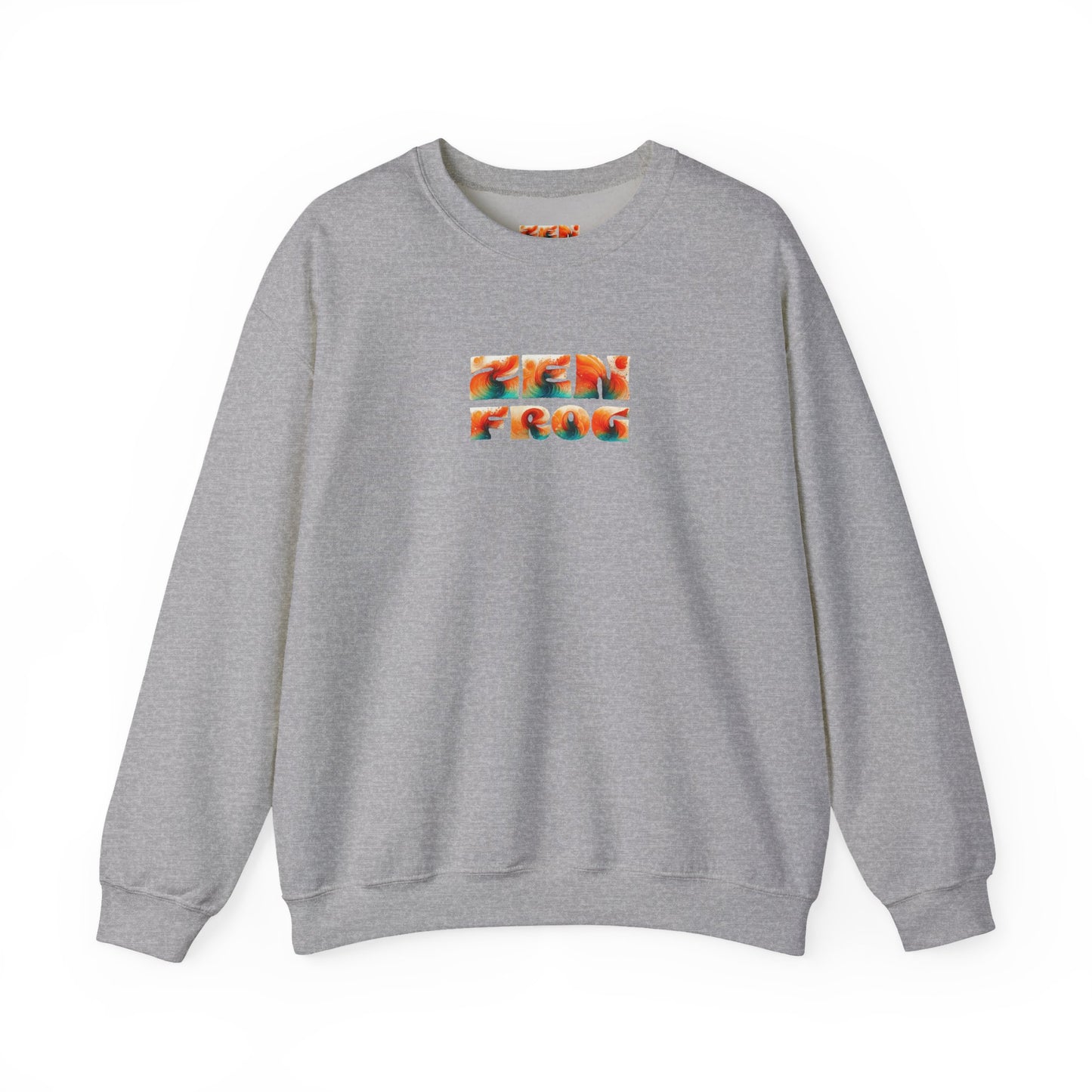Zen Frog Crewneck Sweatshirt | Cozy Unisex Pullover for Relaxation, Ideal Gift for Nature Lovers, Perfect for Lounging and Casual Outings, Moon, Gift for Him, Gift for Her