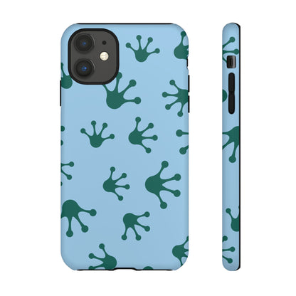 Frog Pattern Phone Case, Tough Cases for Nature Lovers, Unique Gift for Kids, Eco-Friendly Accessories, Stylish Cell Phone Cover, Cute Frog Print Pattern, Artsy Phone Cases