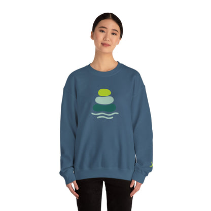 Serene Stones Unisex Crewneck Sweatshirt, Cozy Sweatshirt, Relaxation Apparel, Casual Wear, Mindfulness Gift
