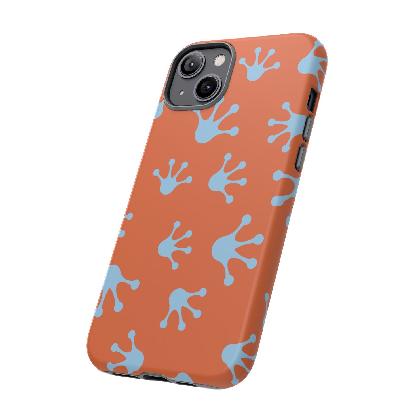 Frog Print Phone Case - Tough Cases, Orange Frog Design, Unique Gift, Fun Accessories, Vibrant Phone Cases, Cool Cases