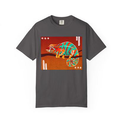 Vibrant Chameleon T-Shirt | Eco-friendly Fashion Tee, Unisex Graphic Tee, Animal Lover Shirt, Gift for Nature Enthusiasts