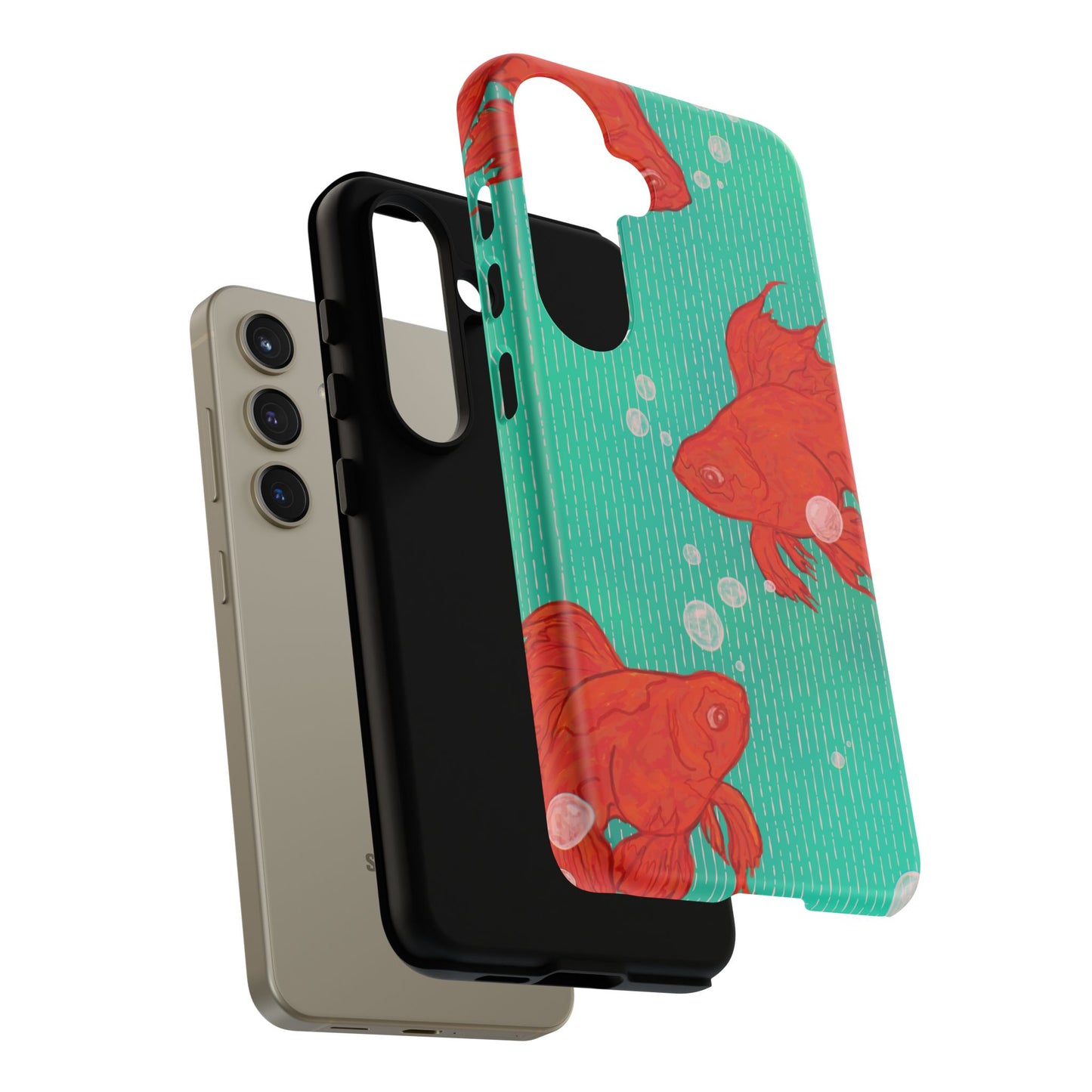 Vibrant Goldfish Phone Case, Colorful iPhone Cover, Ocean Vibe Accessory, Unique Gift for Fish Lovers, Cute Phone Cases