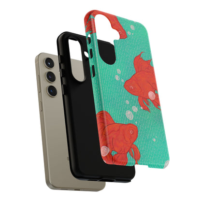 Vibrant Goldfish Phone Case, Colorful iPhone Cover, Ocean Vibe Accessory, Unique Gift for Fish Lovers, Cute Phone Cases