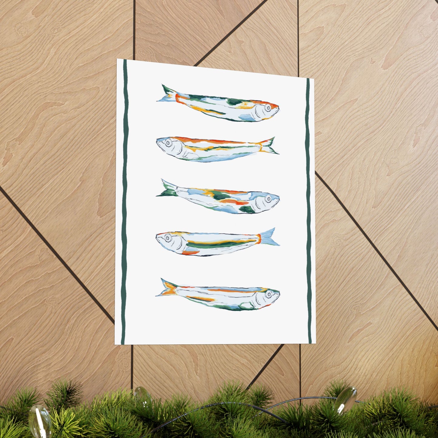 Artistic Fish Poster, Rustic Wall Art, Coastal Decor, Ocean Themed Home, Nautical Poster, Marine Art Print