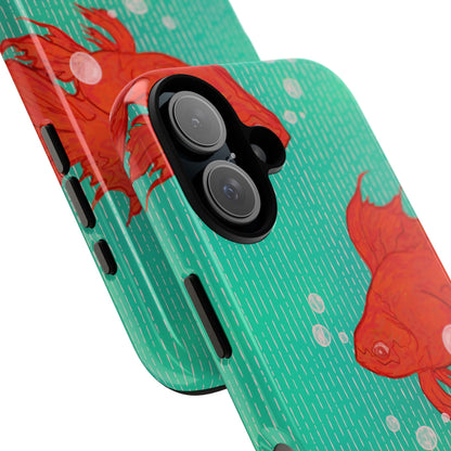 Vibrant Goldfish Phone Case, Colorful iPhone Cover, Ocean Vibe Accessory, Unique Gift for Fish Lovers, Cute Phone Cases