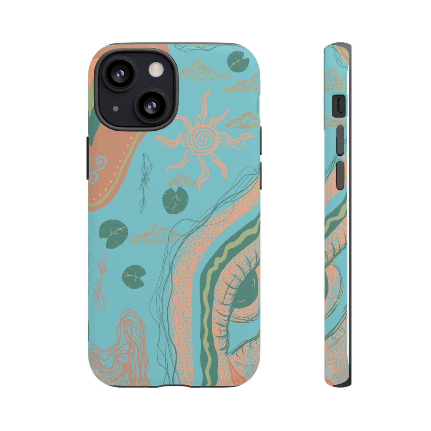 Whimsical Phone Case with Artistic Ocean Design, Floral Phone Cover, Unique Gift for Nature Lovers, Eco-Friendly Cell Accessories, [...]