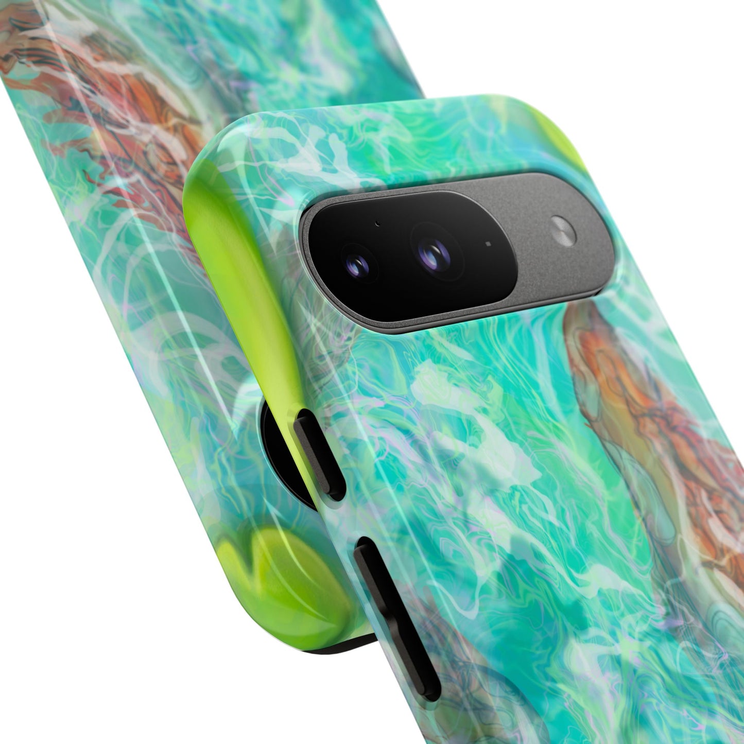 Watercolor Phone Case, Nature Lover Gift, Tough Phone Cover, Phone Accessory, Unique Design for Spring/Summer, Lily Pad, Fish Pond