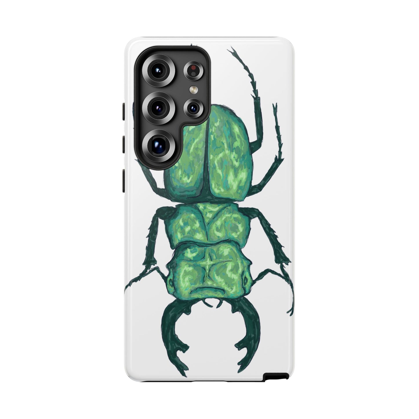Green Beetle Phone Case - Tough Cases, Insect Lover Gift, Nature Lover Accessory, Unique Phone Cover, Eco-Friendly Design