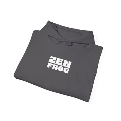 Zen Frog Octopus Unisex Heavy Blend Hooded Sweatshirt, Cozy Graphic Hoodie, Gift for Ocean Lovers, Unique Casual Wear, Relaxed Style
