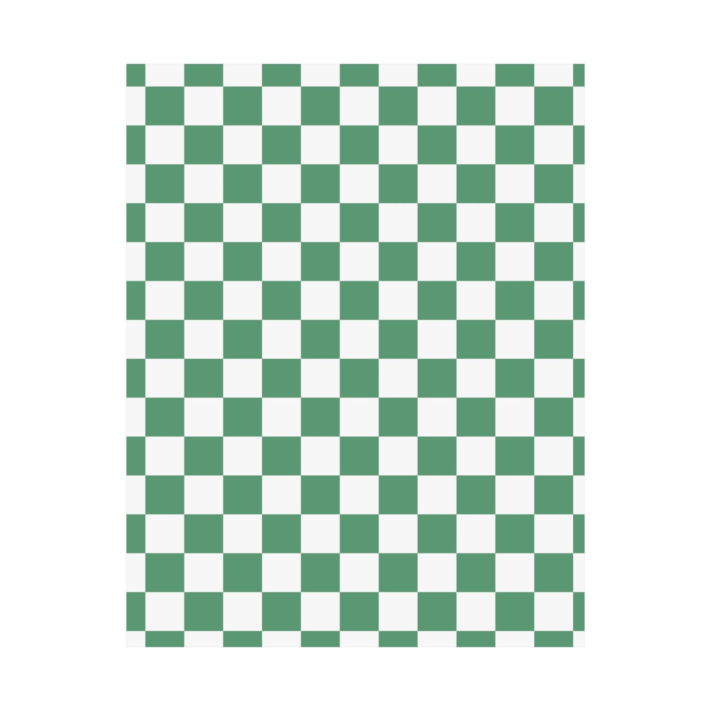 Green Checkerboard Matte Vertical Posters | Home Decor, Wall Art, Living Room Accent, Patterned Prints, Gift for Art Lovers