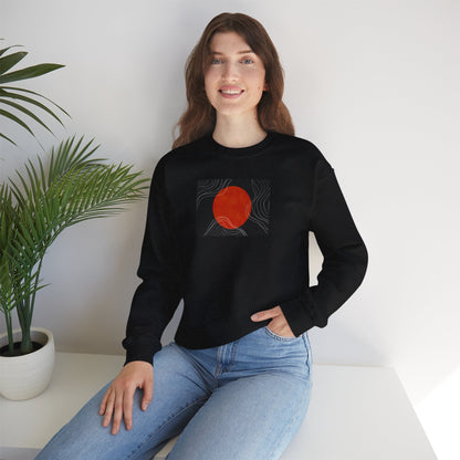 Minimalist Sunset Crewneck Sweatshirt, Cozy Unisex Sweater for Everyday Wear, Gift for Fall, Layering Essential