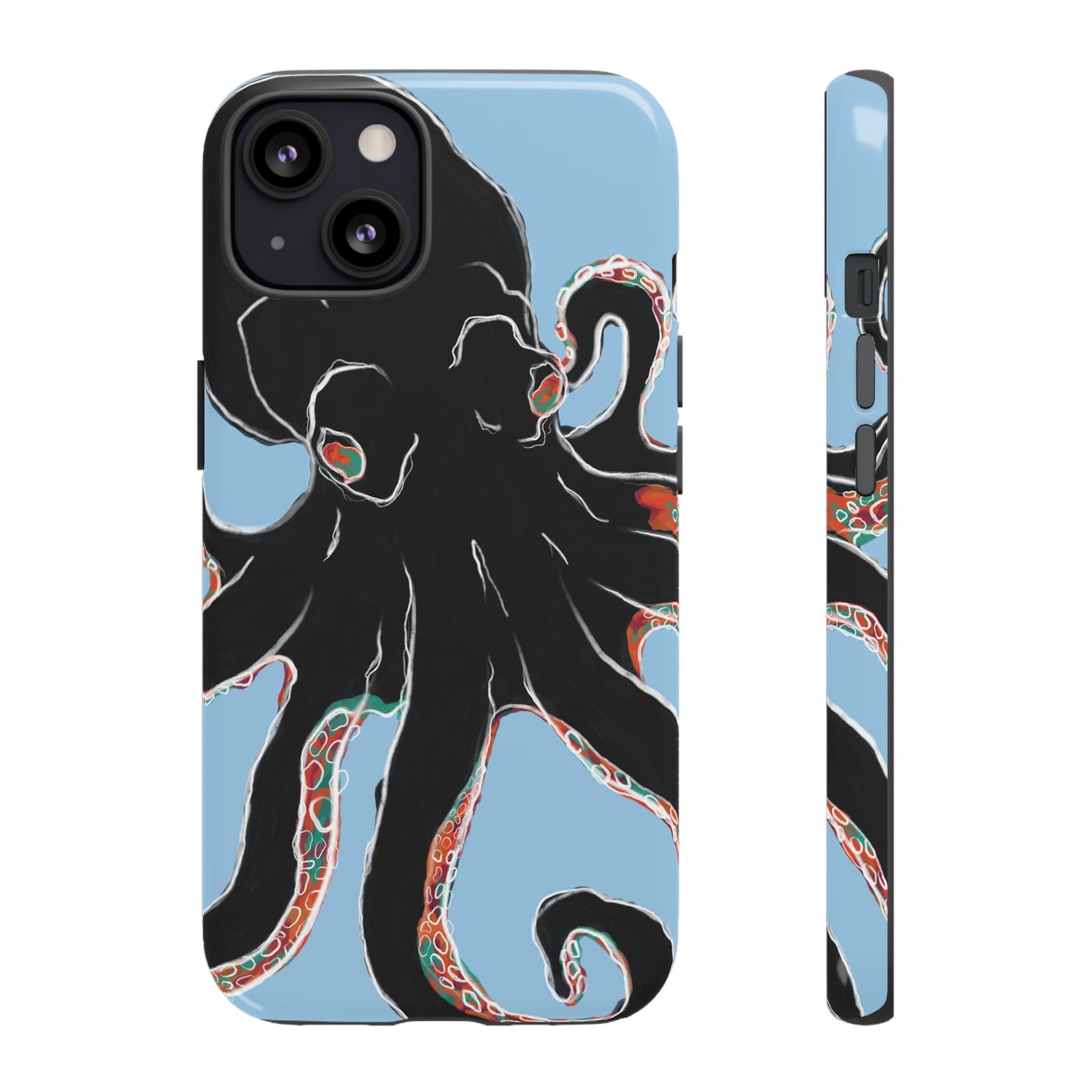 Octopus Tough Phone Case, Sea Creature Design, Ocean Lover Gift, Unique Phone Cover, Underwater Artwork