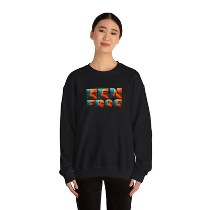 Zen Frog Crewneck Sweatshirt, Cozy Unisex Sweatshirt, Relaxed Fit Fashion, Perfect Gift for Friends, Everyday Style, Casual Wear, Simple Moon Design, Gift for Him, Gift for Her