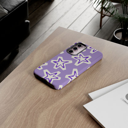 Starry Pattern Phone Case, Cute Star Design, Tough Phone Cover, Gifts for Her, Stylish Phone Accessory