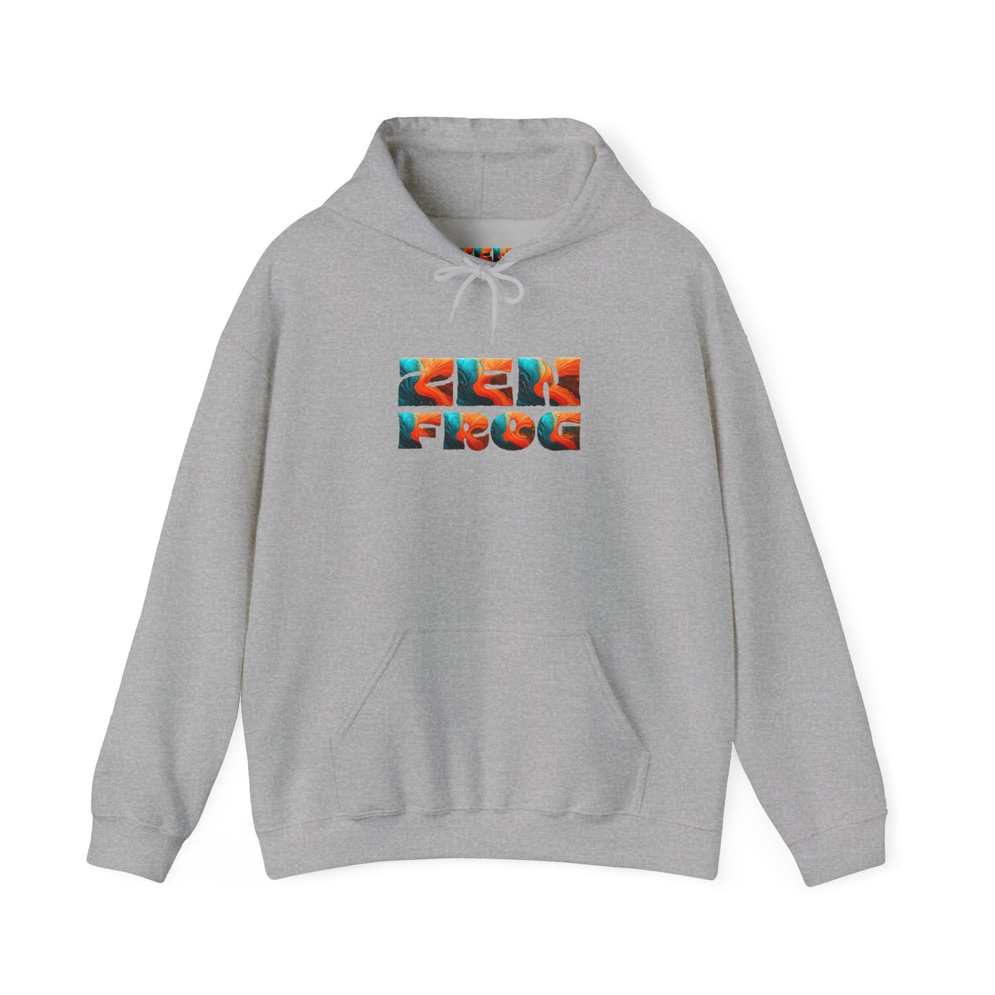 Zen Frog & Moon Unisex Hoodie, Cozy Sweatshirt for Relaxation, Gifts for Nature Lovers, Festival Wear, Everyday Comfort