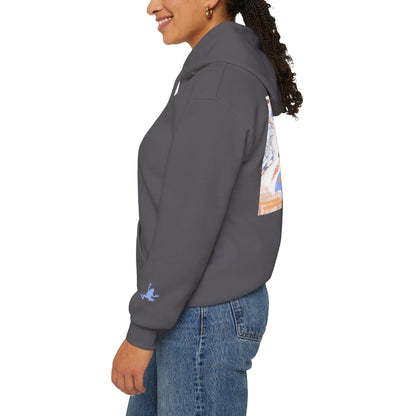 Artistic Unisex Hooded Sweatshirt - Cozy Streetwear for Comfort, Gift for Art Lovers, Perfect for Fall, Casual Style